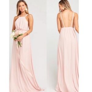 NWT Show Me Your MuMu Amanda Light Pink Sleeveless Gown Dress Semi Formal XS